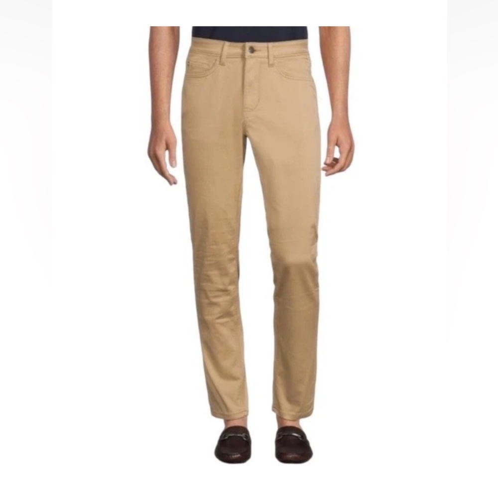 Ben Sherman Men's Slim Fit Pants Stretch skinny fit Khaki Brown Chino 34x32